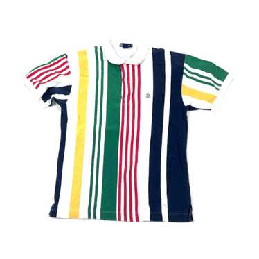 Nautica VTG Nautica Colorful Striped Polo Shirt A… - image 1