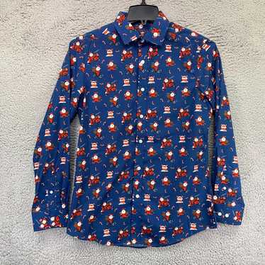 Simons Simon Banks Shirt Small 15 Santa Candy Can… - image 1