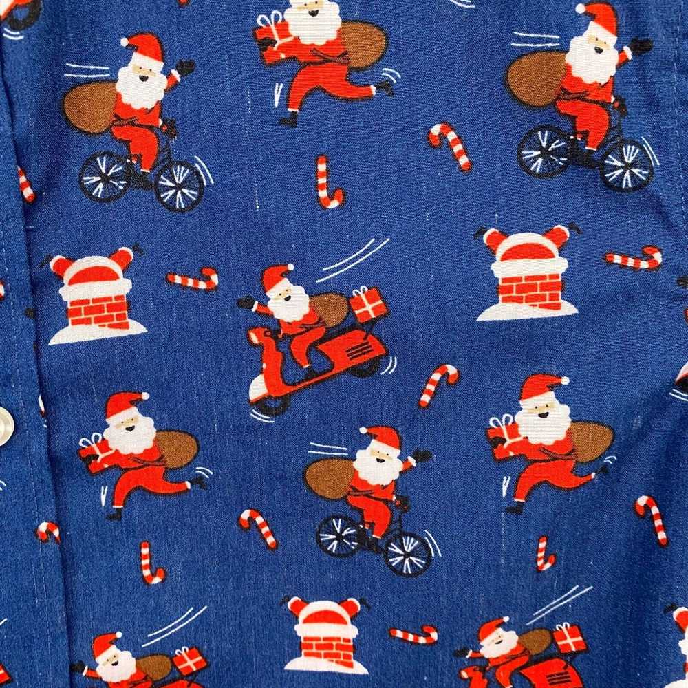 Simons Simon Banks Shirt Small 15 Santa Candy Can… - image 3