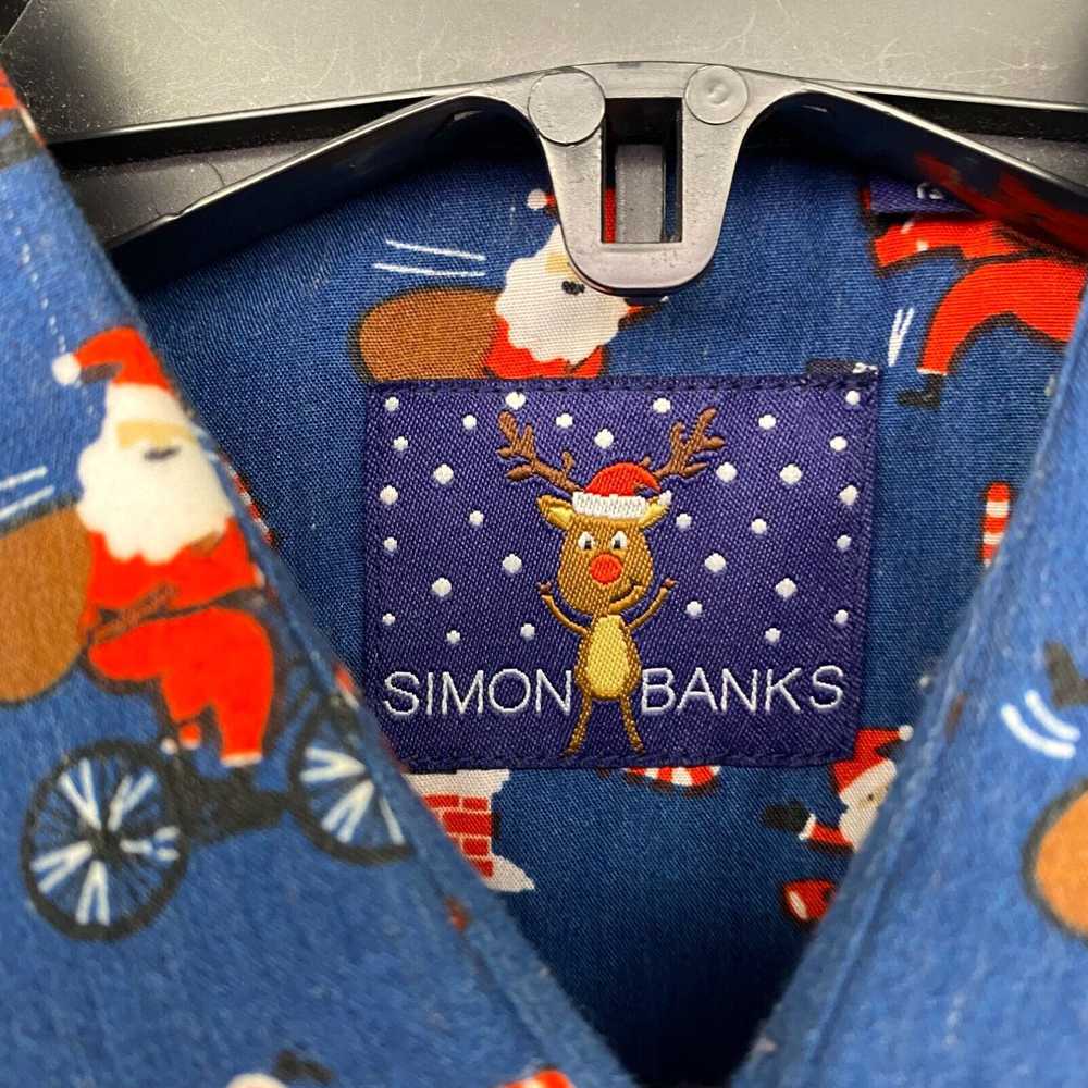 Simons Simon Banks Shirt Small 15 Santa Candy Can… - image 5