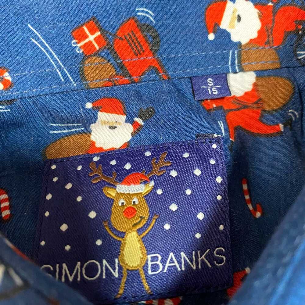 Simons Simon Banks Shirt Small 15 Santa Candy Can… - image 6