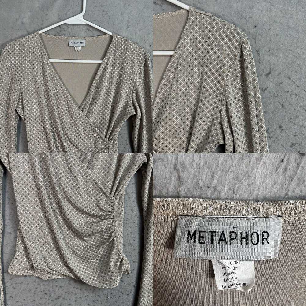 Vintage Vintage 90s Metaphor Stretch Glitter Gray… - image 4