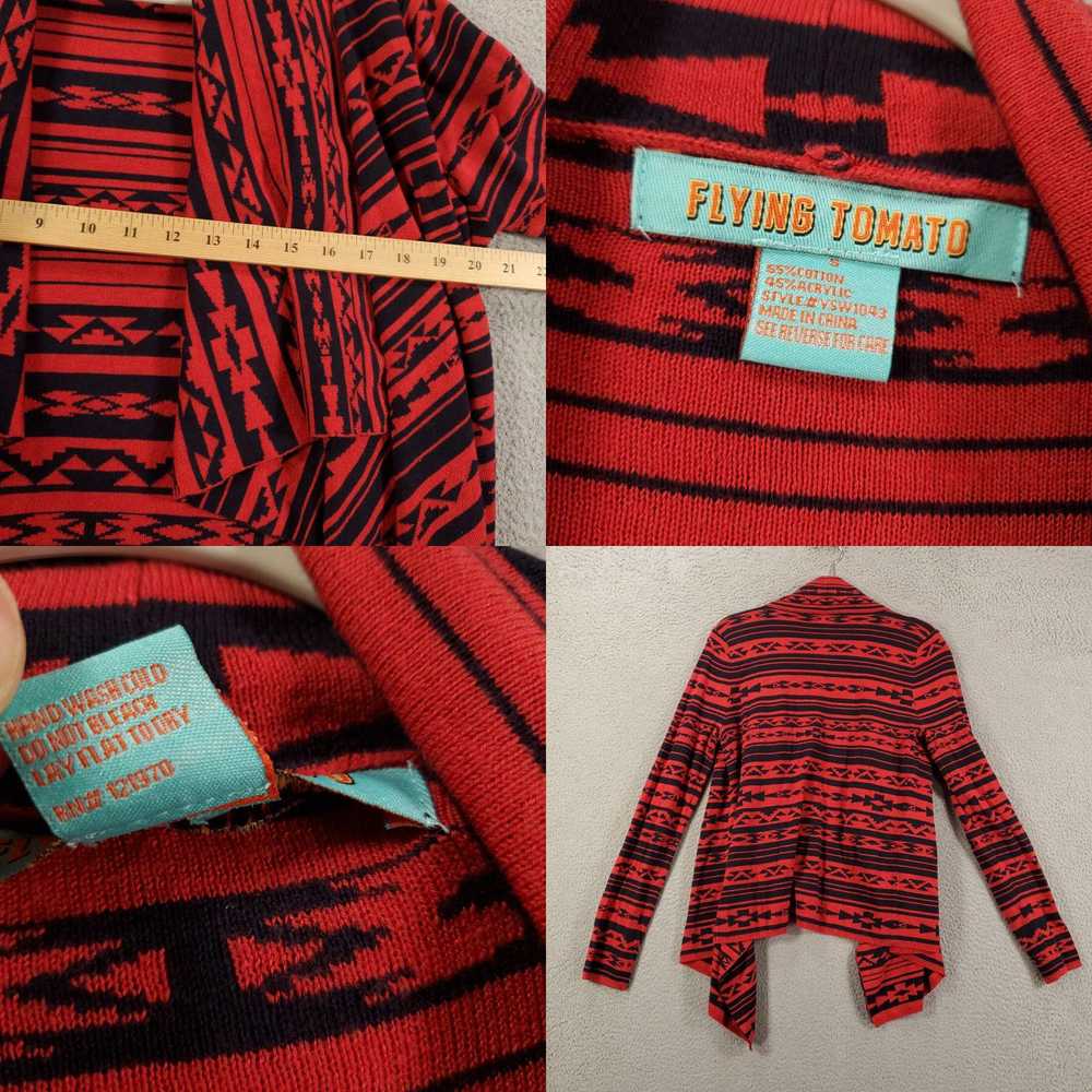 Vintage Flying Tomato Cardigan Womens Small Red B… - image 4