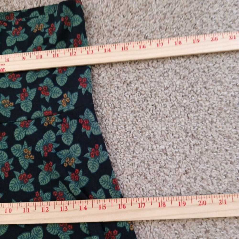 Vintage LuLaRoe Maxi Skirt XS Long Black Green Fl… - image 3