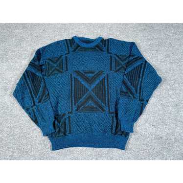 Vintage VTG 90s Geometric Pattern Sweater Adult L… - image 1