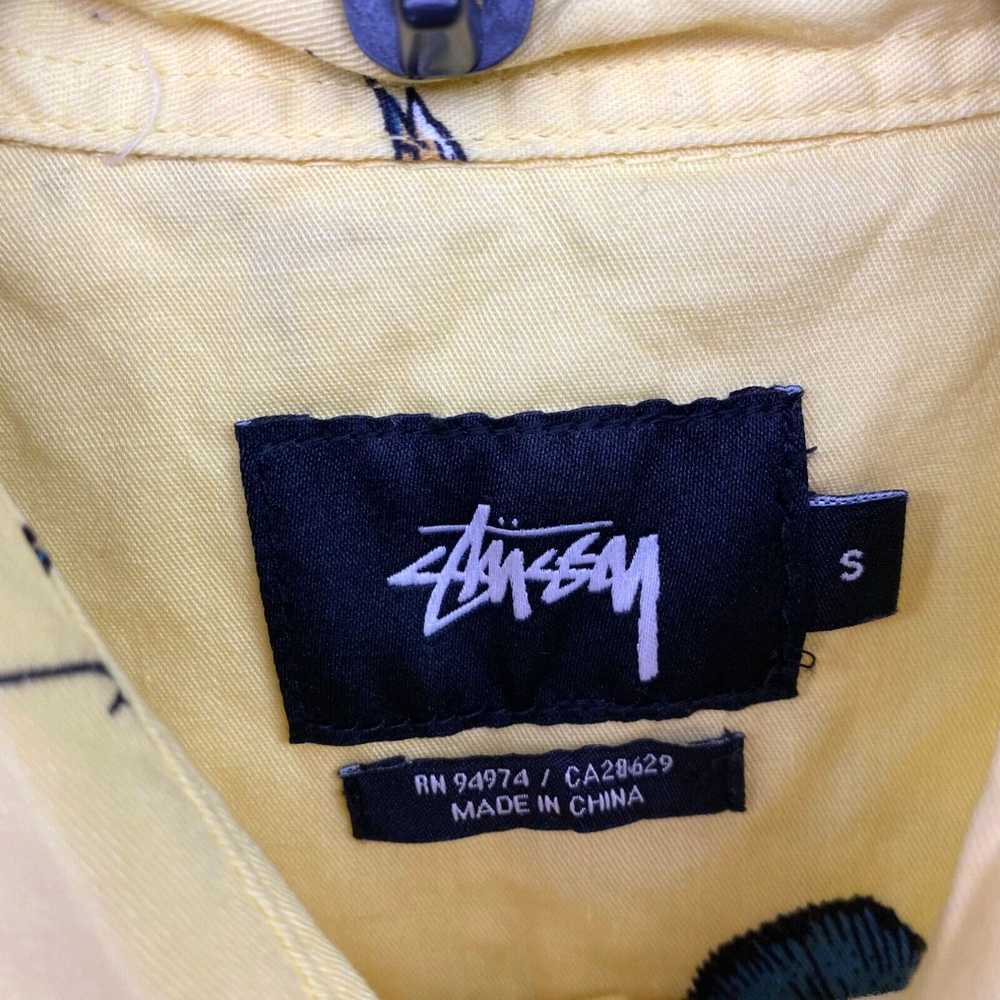 Vintage Stussy Mens Hawaiian Shirt Small Yellow F… - image 6