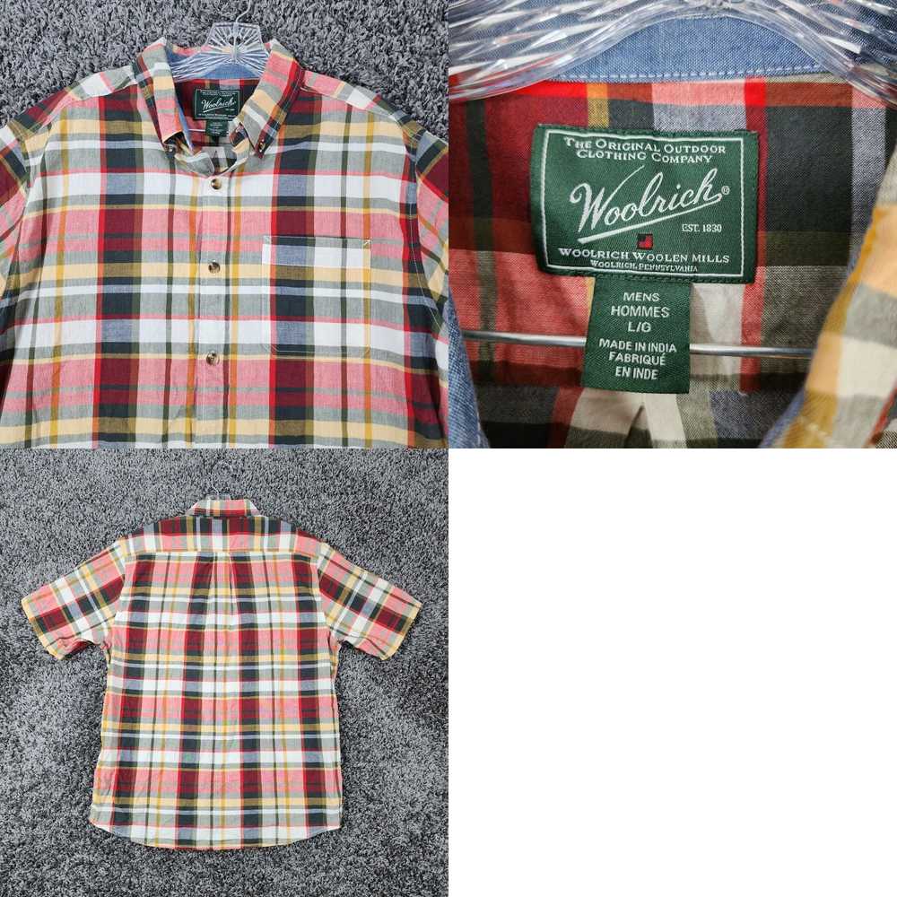 Vintage Woolrich Mens Red Green Plaid Short Sleev… - image 4