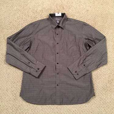 Van Heusen Van Heusen Shirt Mens Large Gray Geome… - image 1