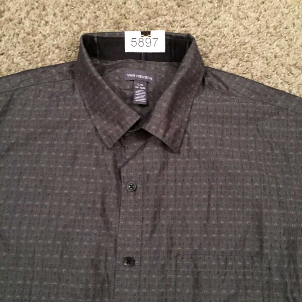 Van Heusen Van Heusen Shirt Mens Large Gray Geome… - image 3