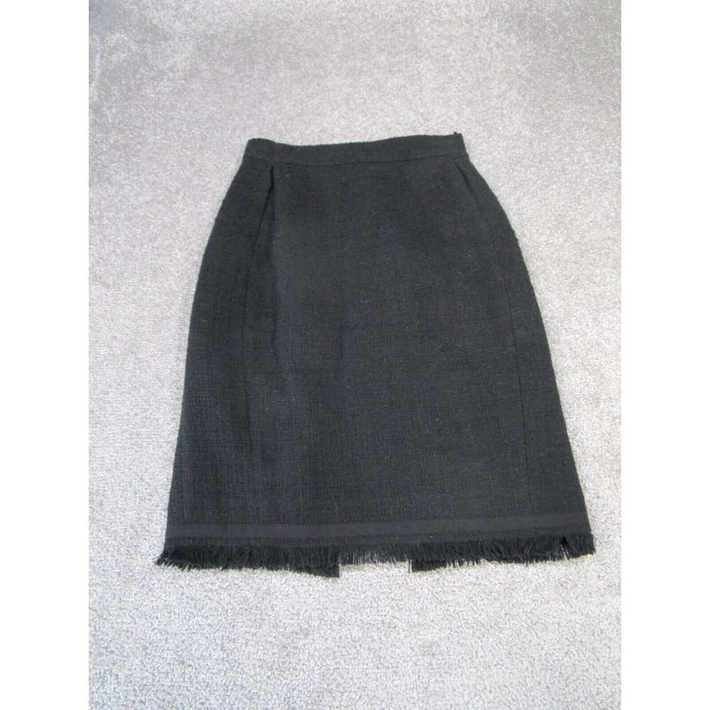 J.Crew J. Crew Skirt Womens 0 Black Cotton Textur… - image 1