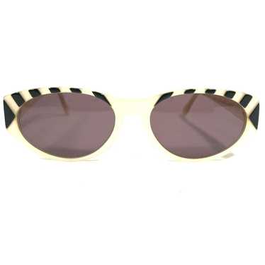 Frame Beige Round Striped Frames Sunglasses Featur