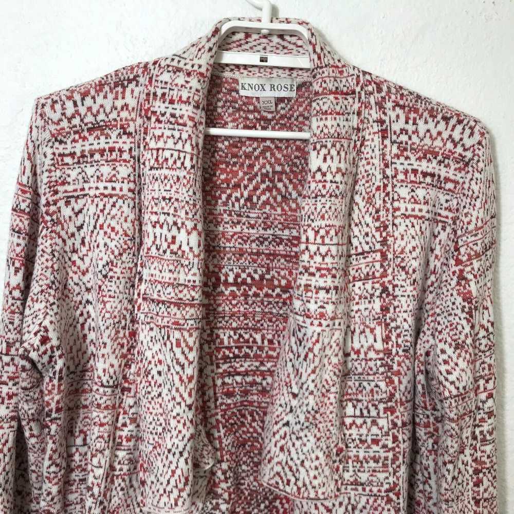 Vintage Knox Rose Women's Jacquard Open Cardigan … - image 5