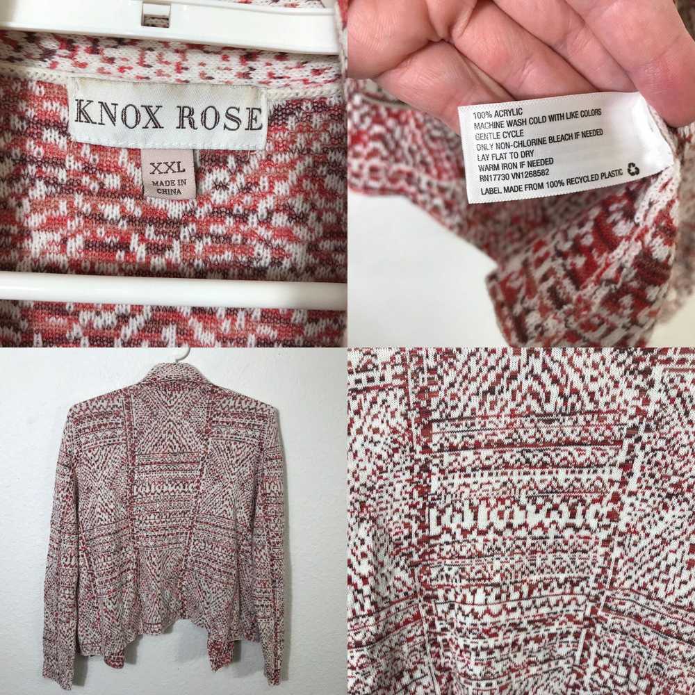 Vintage Knox Rose Women's Jacquard Open Cardigan … - image 8