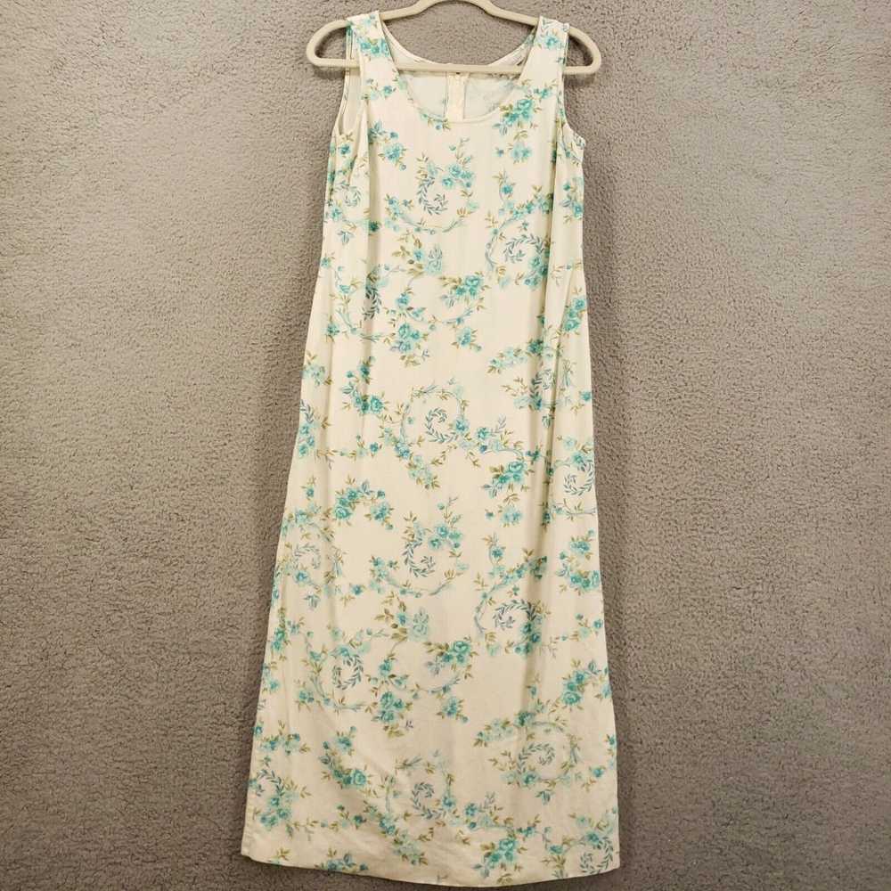 Vintage Dressbarn Dress Womens 8 Linen Blend Maxi… - image 1