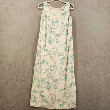 Vintage Dressbarn Dress Womens 8 Linen Blend Maxi… - image 1