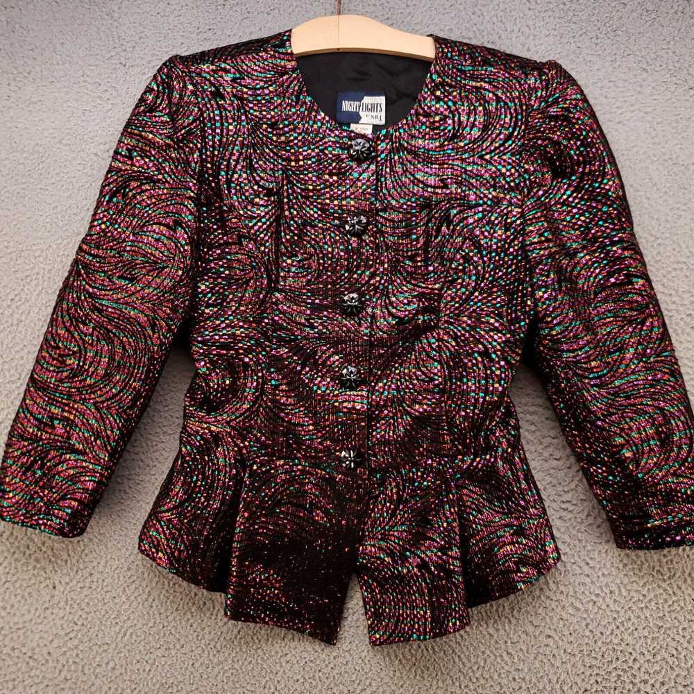 Vintage Vintage Night Lights Jacket Womens 10 Shi… - image 1