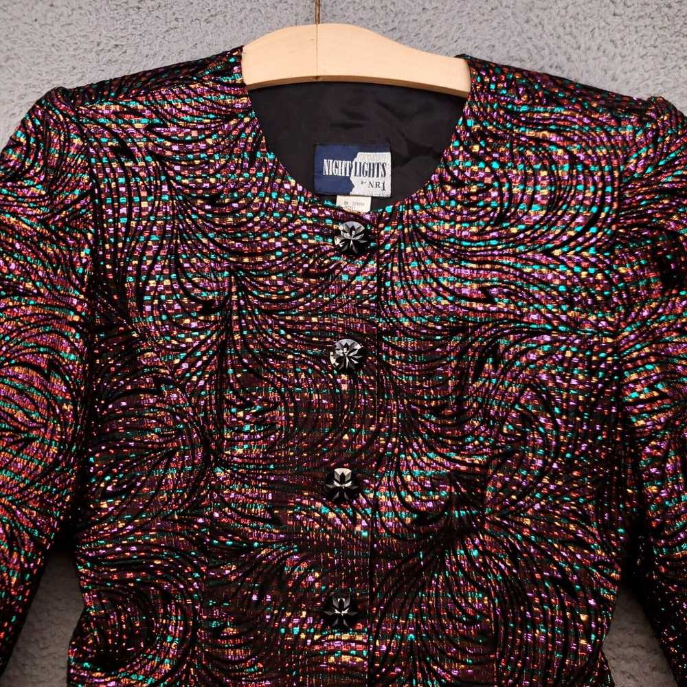 Vintage Vintage Night Lights Jacket Womens 10 Shi… - image 3