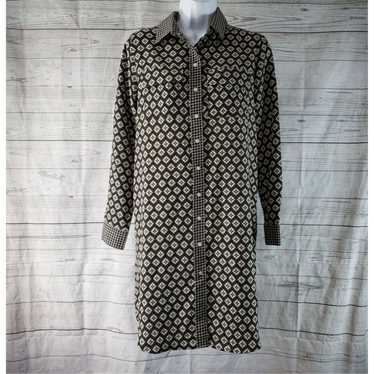 Loft Ann Taylor LOFT Womens Printed Button Front … - image 1