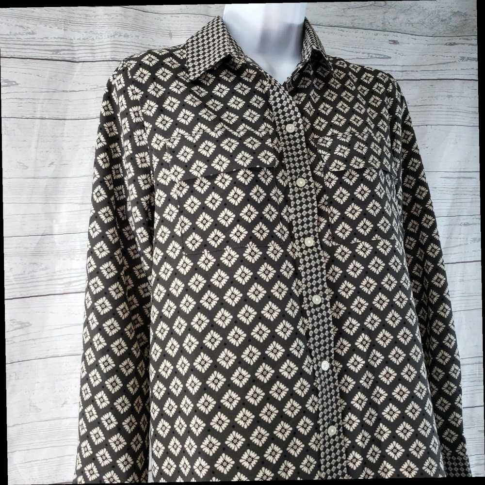 Loft Ann Taylor LOFT Womens Printed Button Front … - image 2