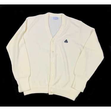 Izod VTG 70s IZOD Ivory Grandpa Style Cardigan Sw… - image 1