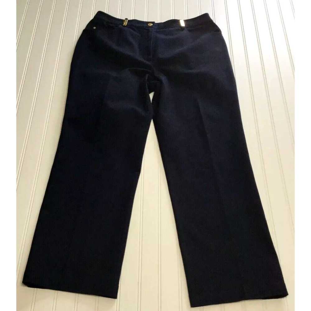 Vintage St John Sport Dark Navy Blue Wide Leg Den… - image 1