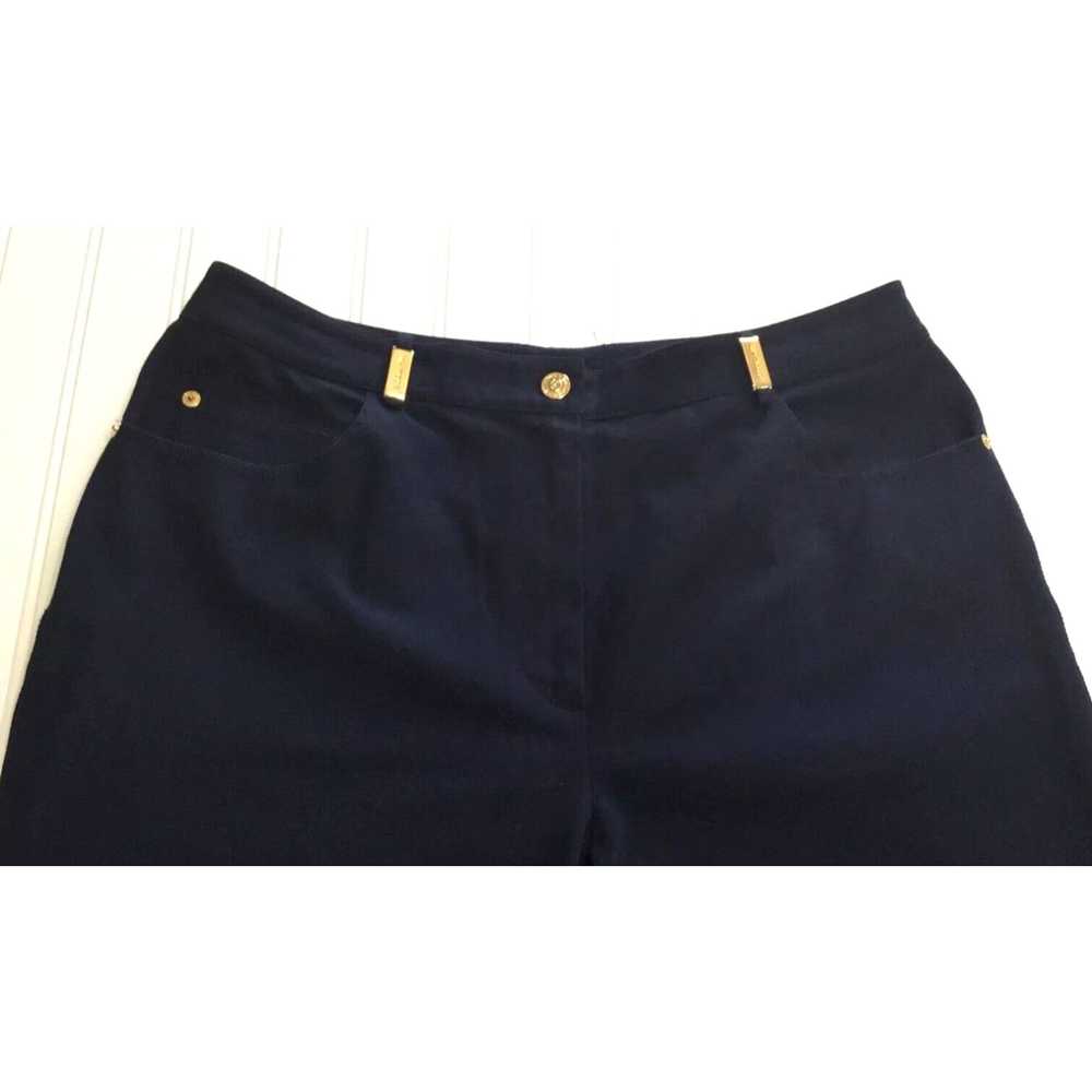 Vintage St John Sport Dark Navy Blue Wide Leg Den… - image 3