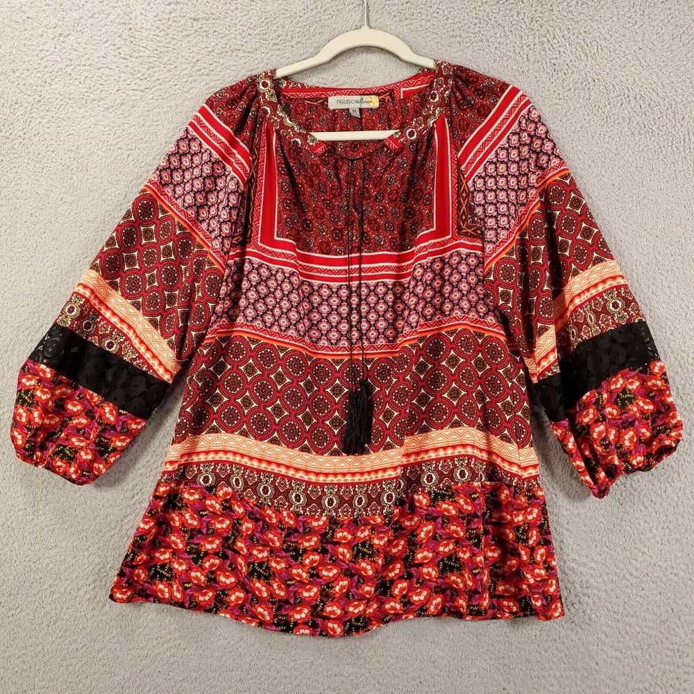 Vintage Figueroa And Flower Blouse Womens Medium … - image 3