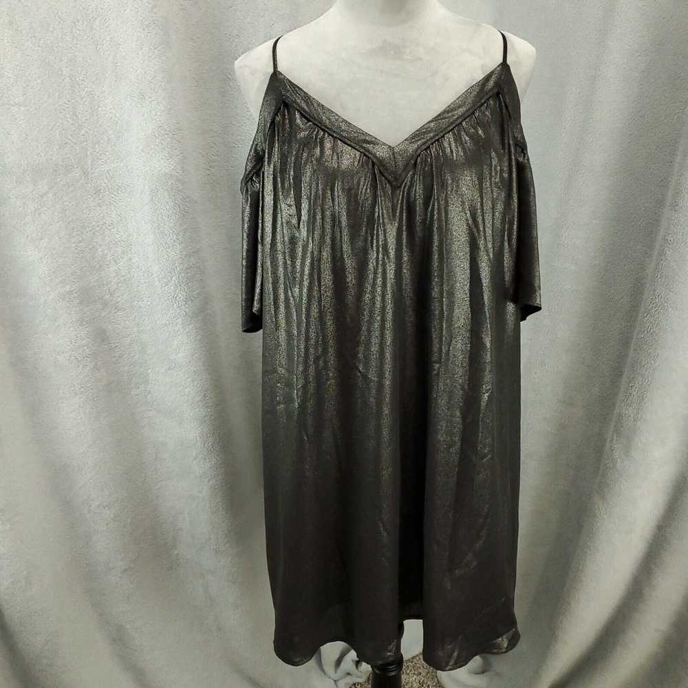 Loft New Loft Dress Womens Medium Dark Gray Shimm… - image 1