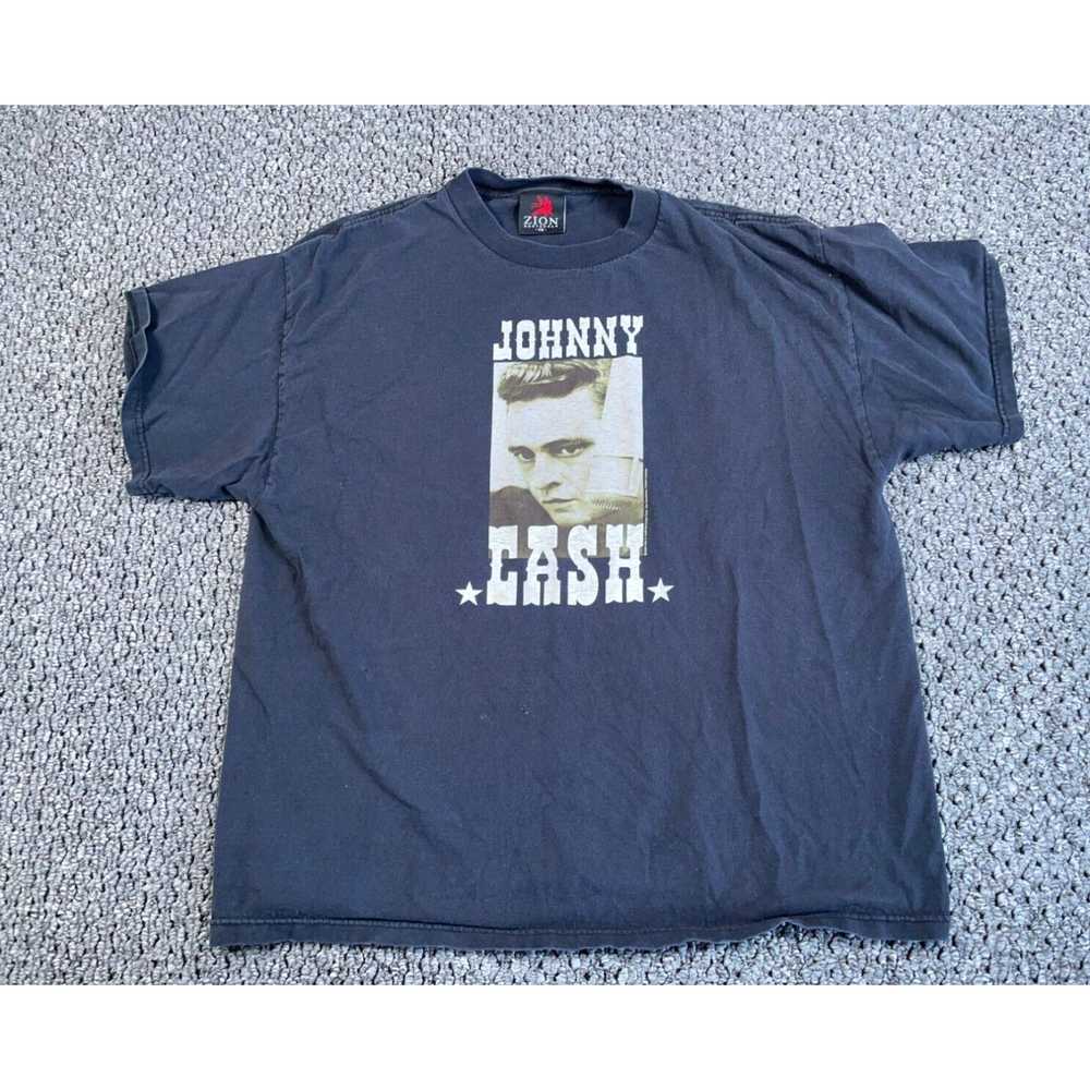 Vintage Distressed Y2K Zion Johnny Cash T-Shirt A… - image 1