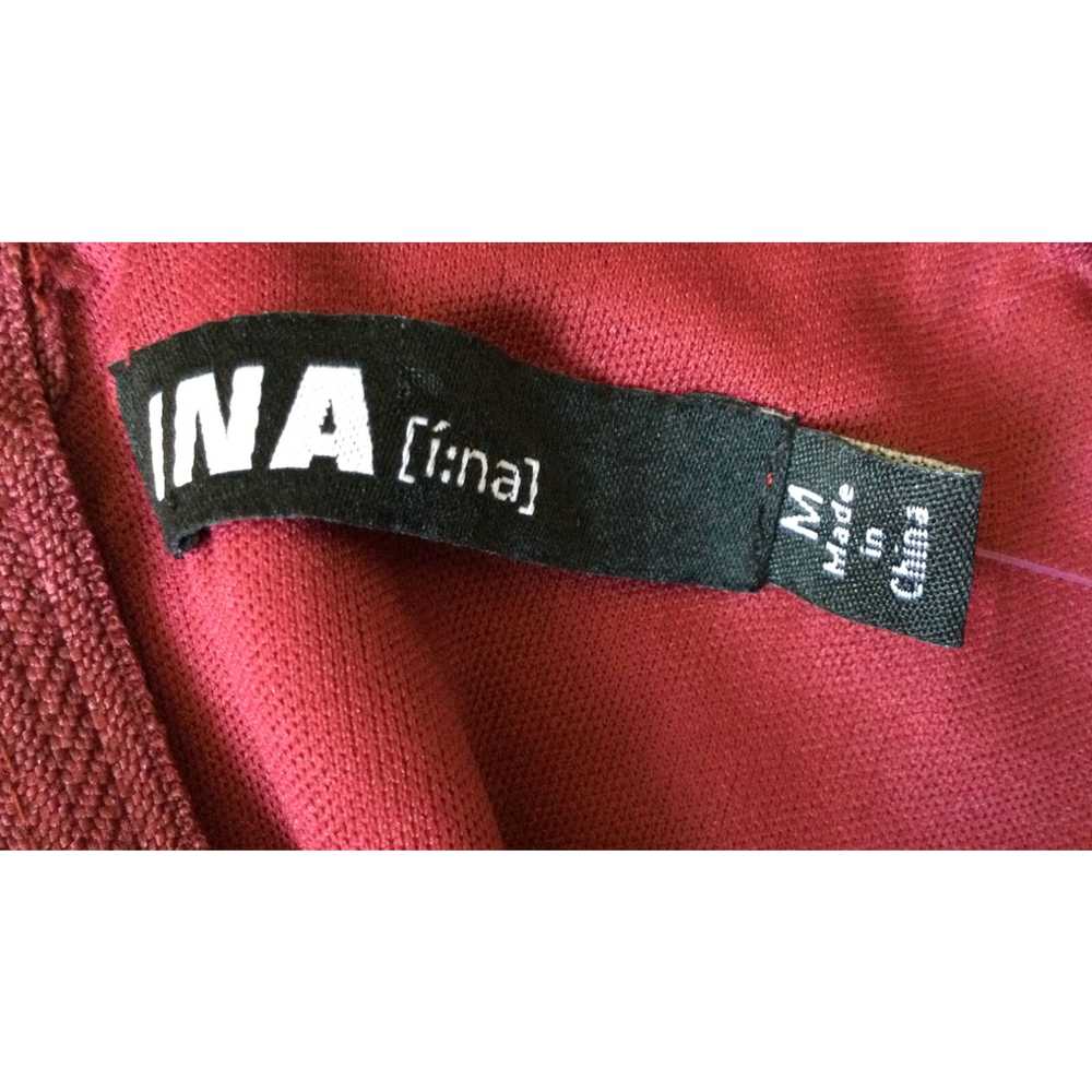 Vintage New INA Womens Medium Wine Sleeveless V N… - image 3