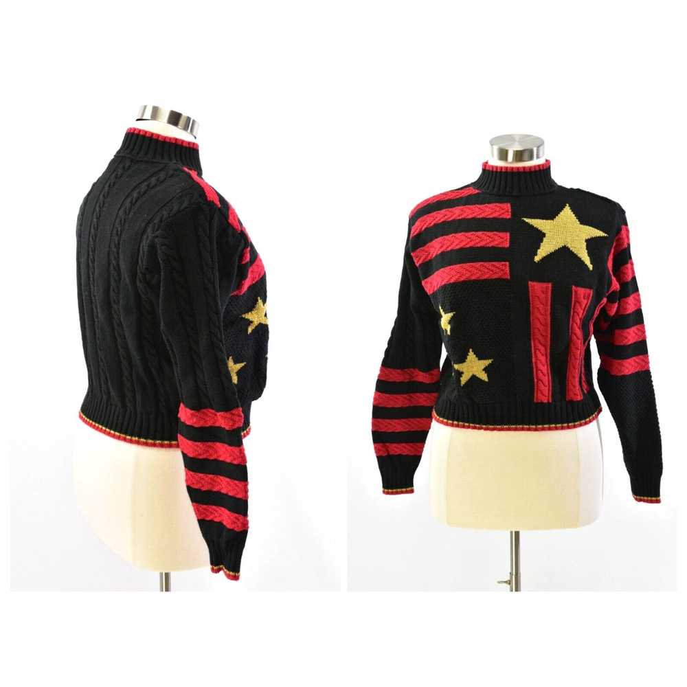 Vintage 90s Womens Relaxed Fit Mock Neck Sweater … - image 1