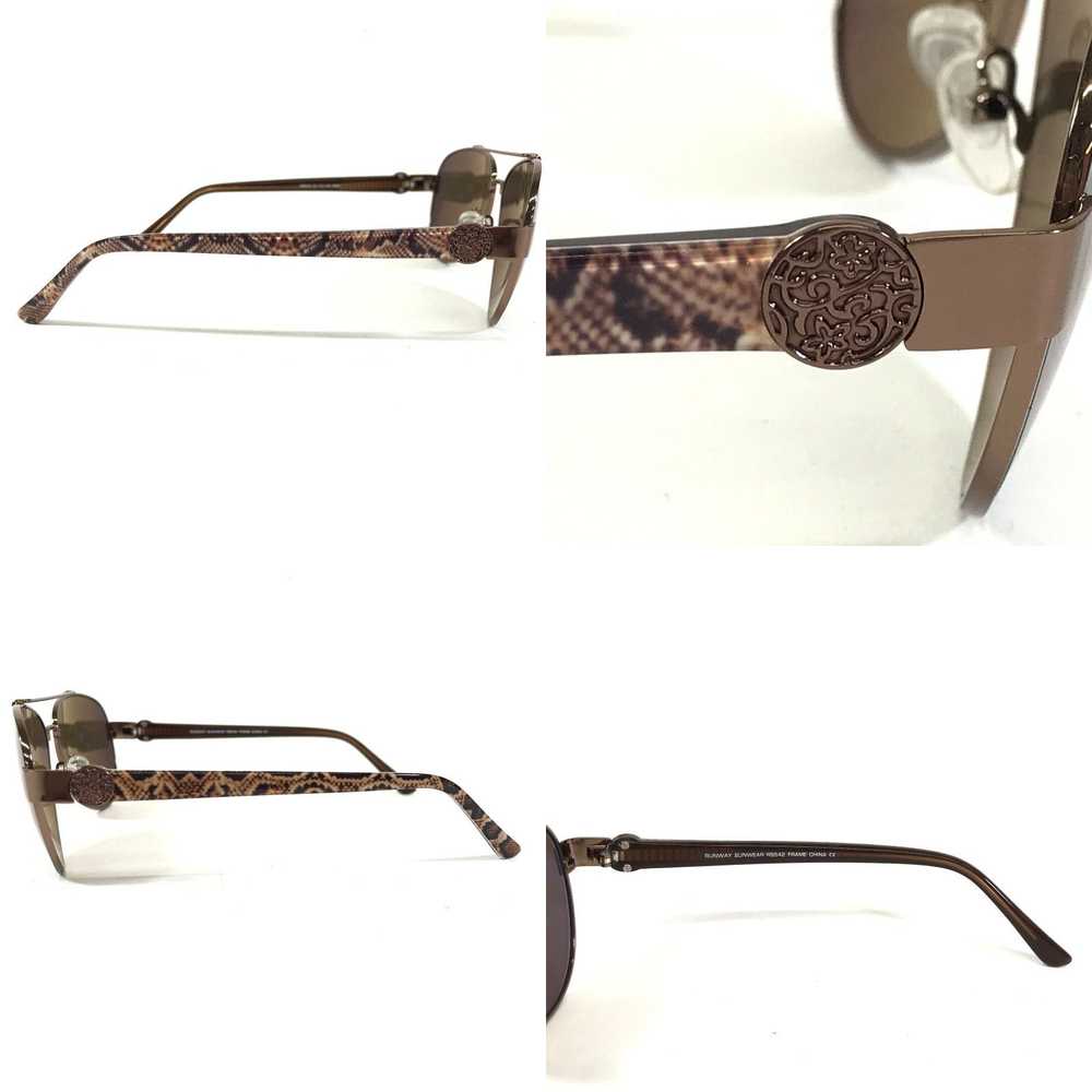 Vintage Runway Sunwear Sunglasses RS642 BRN Shiny… - image 4