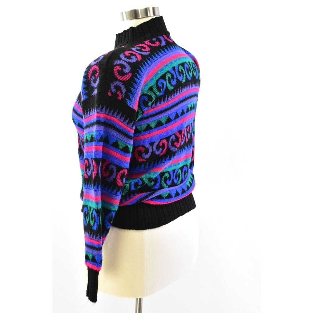 Vintage 80s Womens L Bold Striped & Geometric Pri… - image 2