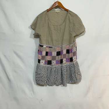 Vintage Kori America Womens Beige Short Sleeves R… - image 1