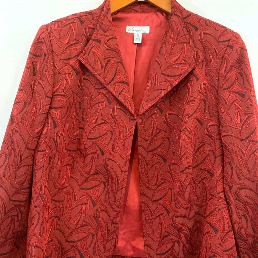 Vintage Kim Rogers Womens Red Long Sleeves Embroi… - image 3