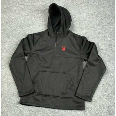 Spyder Spyder Black Red 1/4 Zip Pullover Hoodie S… - image 1