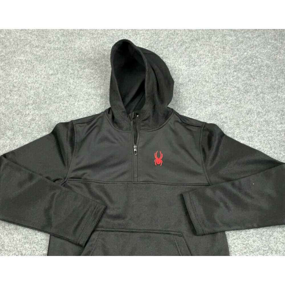 Spyder Spyder Black Red 1/4 Zip Pullover Hoodie S… - image 3