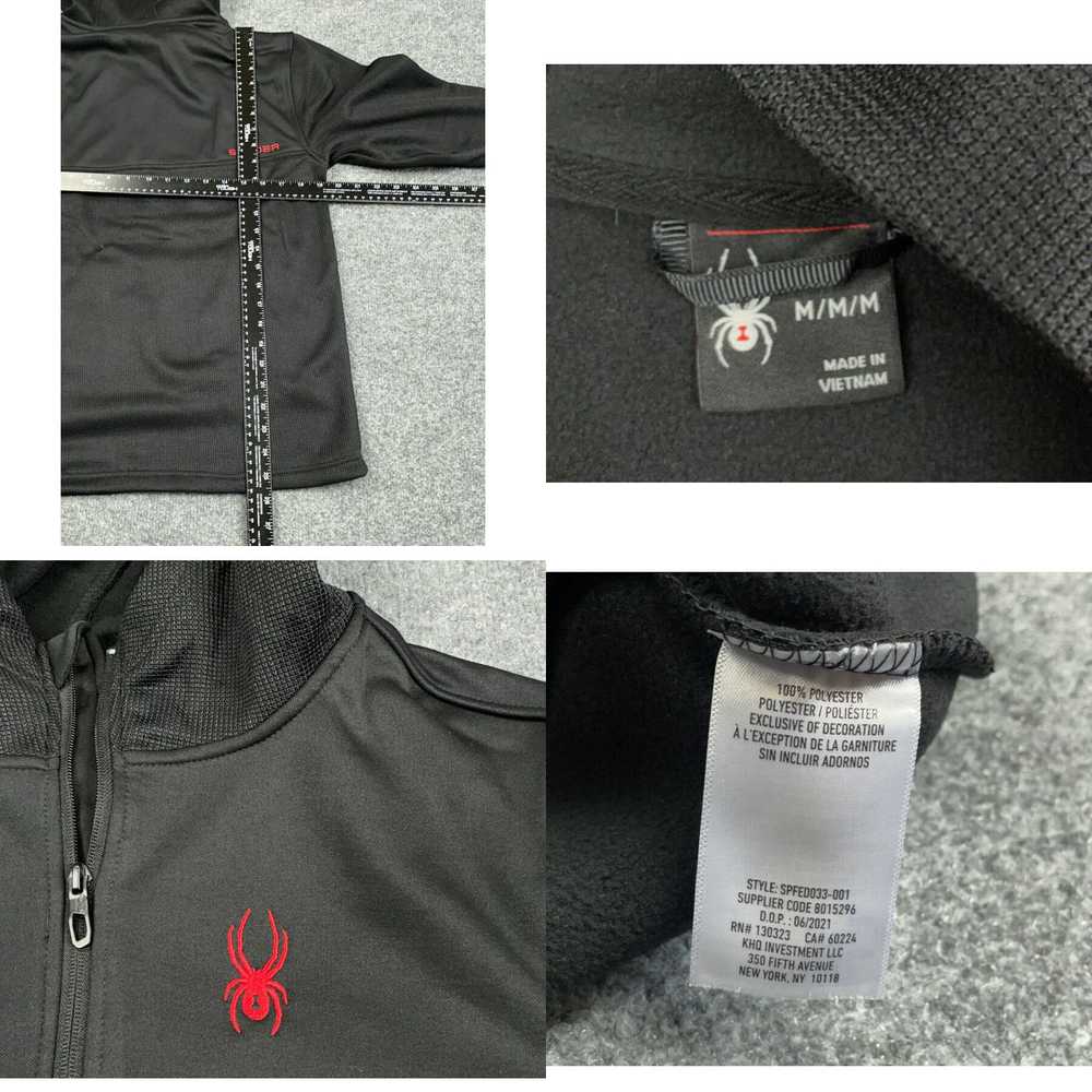 Spyder Spyder Black Red 1/4 Zip Pullover Hoodie S… - image 4