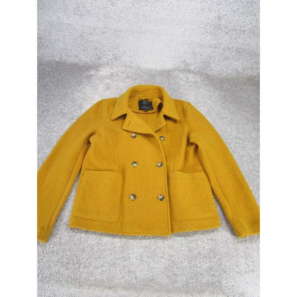 J.Crew J.Crew Pea Coat Womens 10 Boiled Wool Tan … - image 1