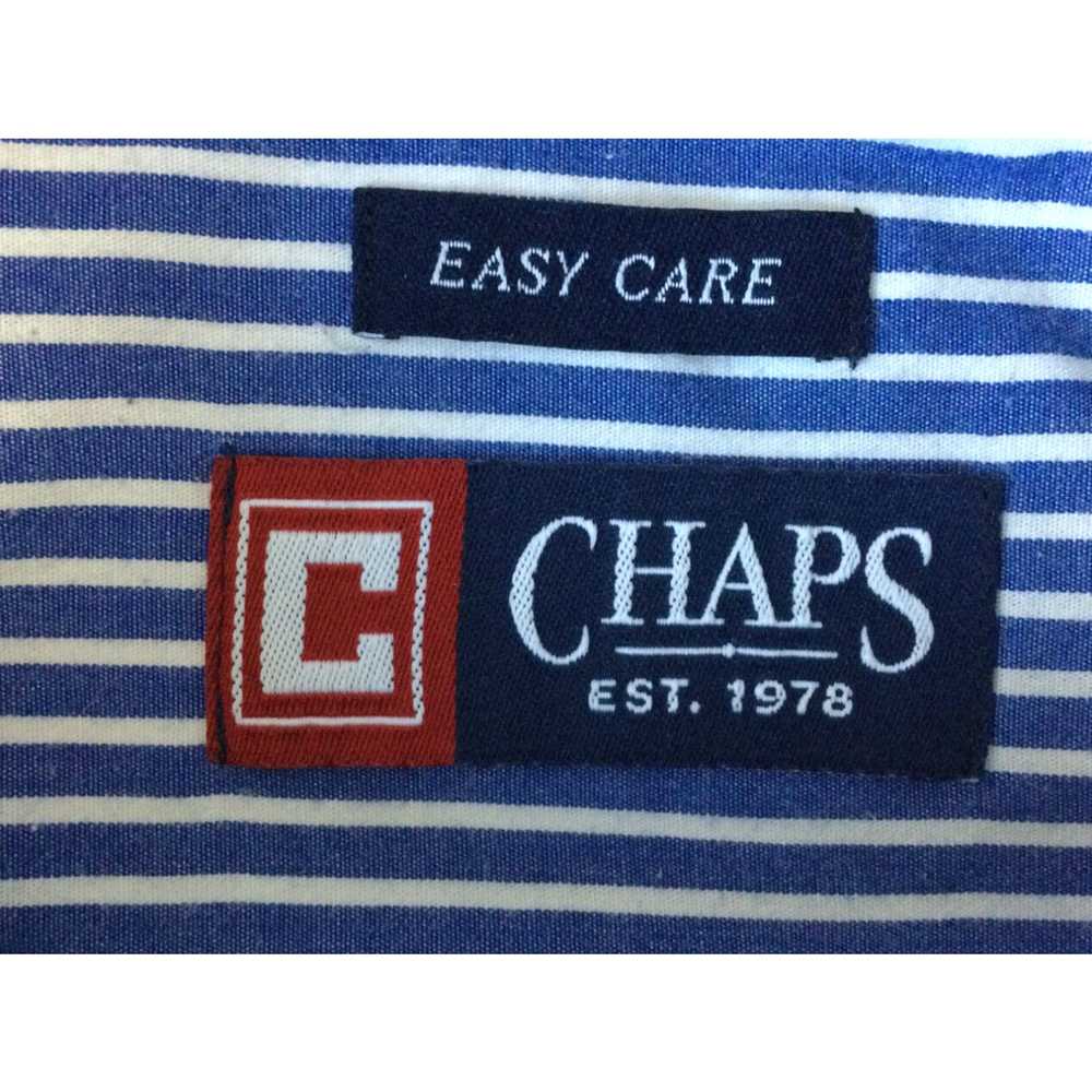 Chaps CHAPS Easy Care Mens Size L Striped Button … - image 3