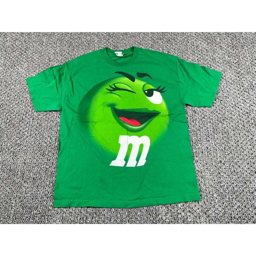 Etro Y2K Ms. Green M&M Big Face T-Shirt Adult XL … - image 1