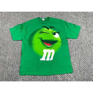 Etro Y2K Ms. Green M&M Big Face T-Shirt Adult XL … - image 1