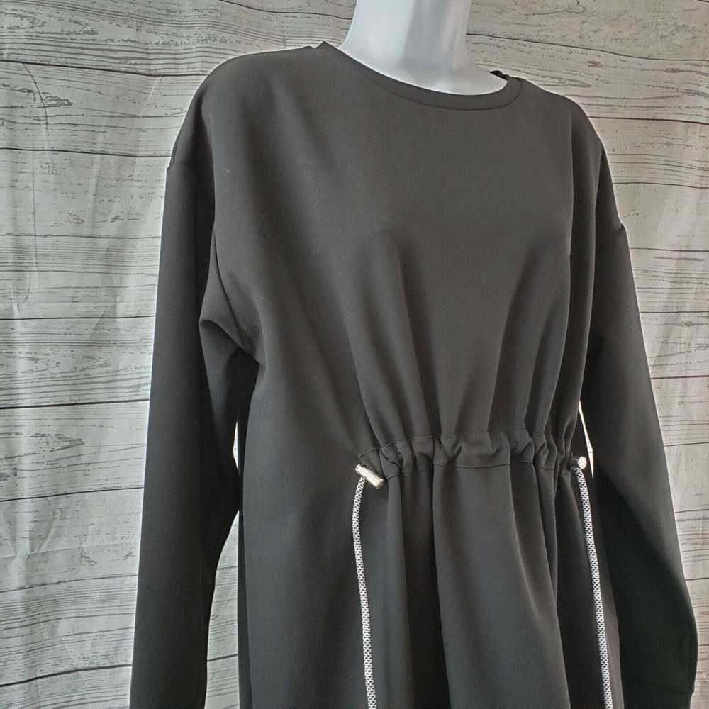 Zara Zara Womens Dress Sz Small Solid Black Long … - image 2