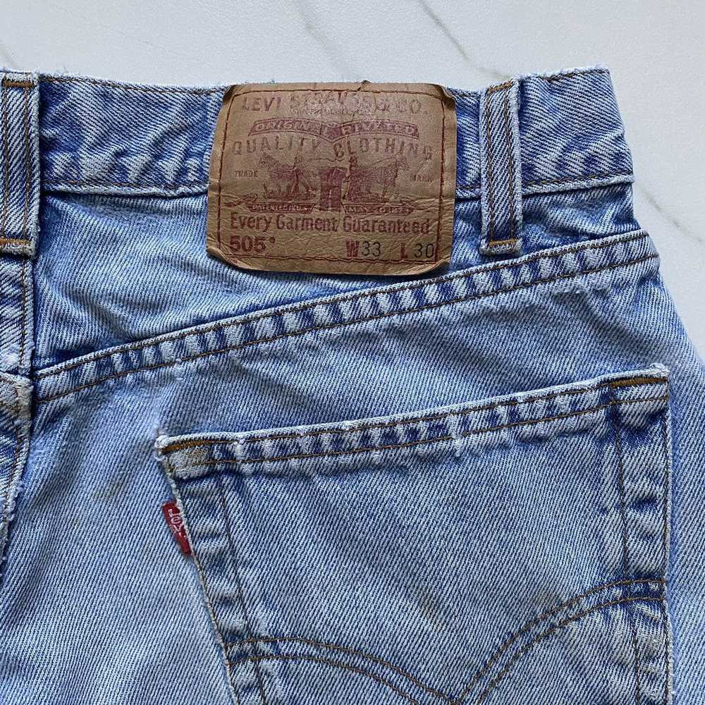 Levi's × Vintage Vintage 1990s 90s Levi’s 505 Lig… - image 3