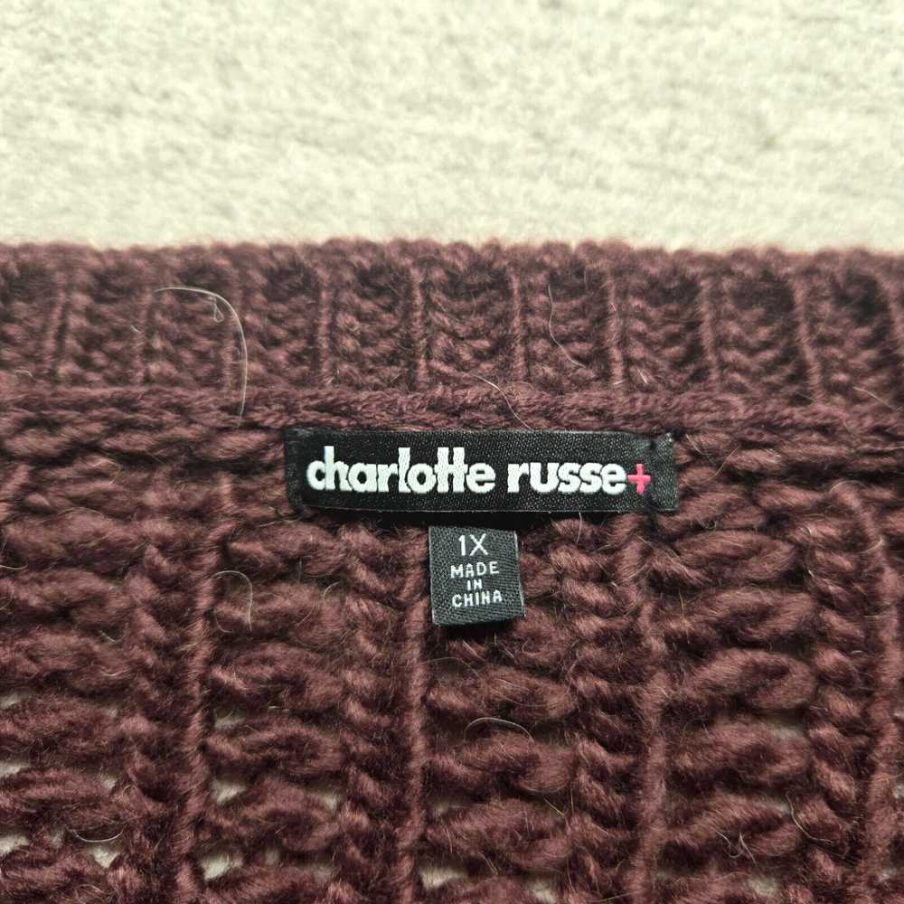 Vintage *NEW* Charlotte Russe Sweater Plum Knit C… - image 3