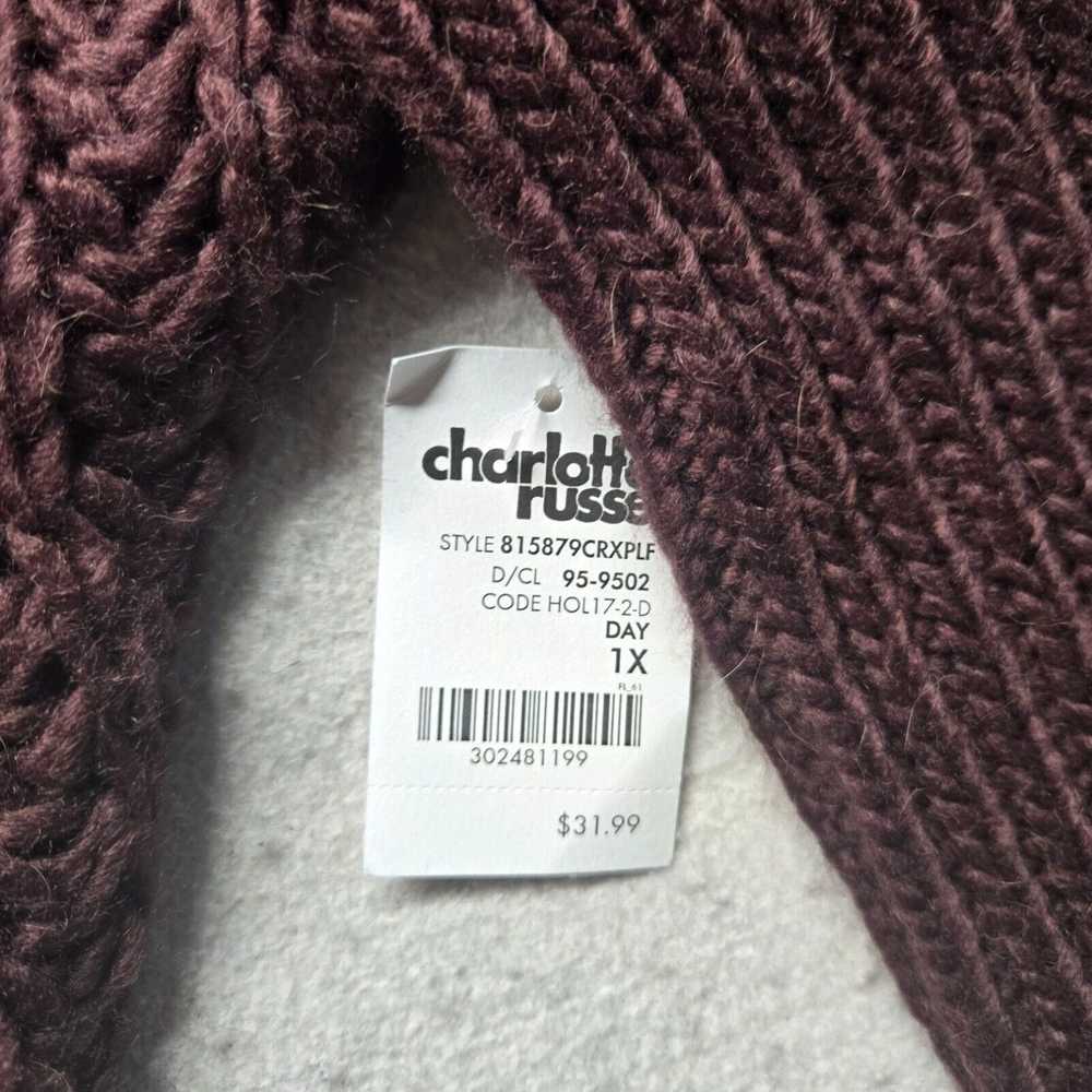 Vintage *NEW* Charlotte Russe Sweater Plum Knit C… - image 4