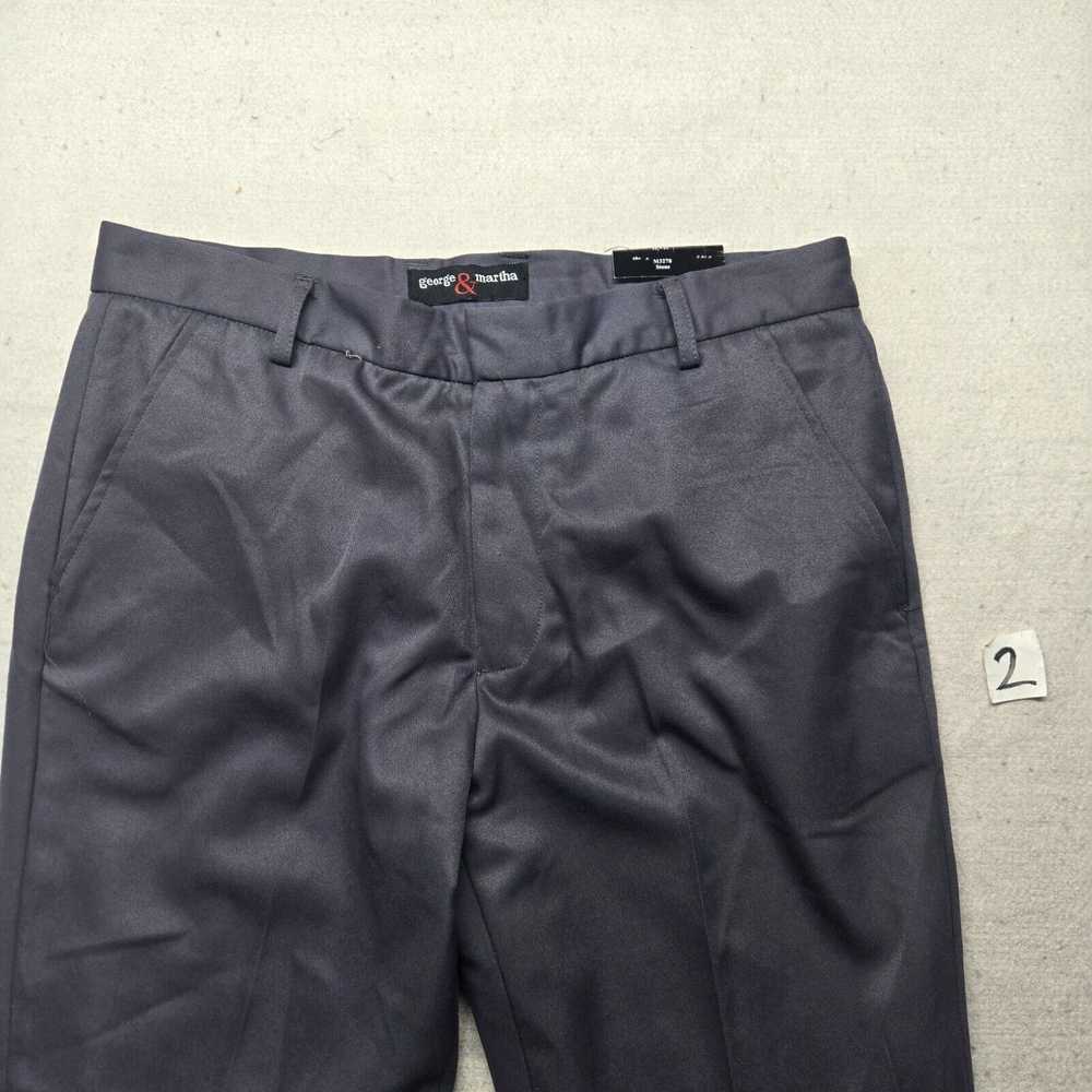 George *NEW* GEORGE & MARTHA Solid Dark Gray Khak… - image 3