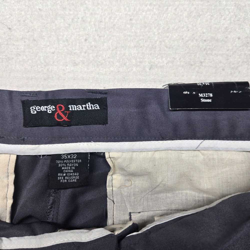 George *NEW* GEORGE & MARTHA Solid Dark Gray Khak… - image 4