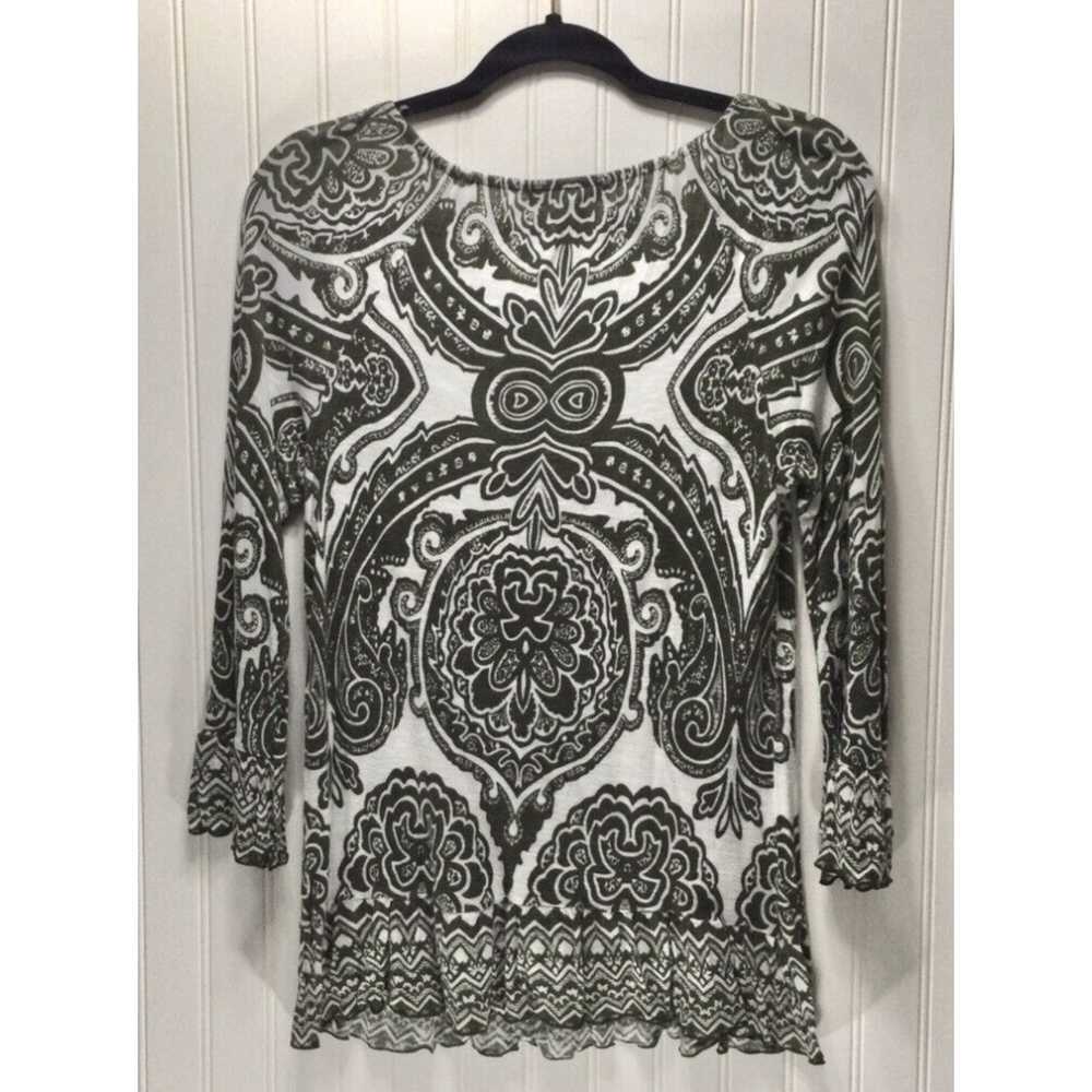 Vintage INC Womens Size Medium Print Tunic Top Ra… - image 2