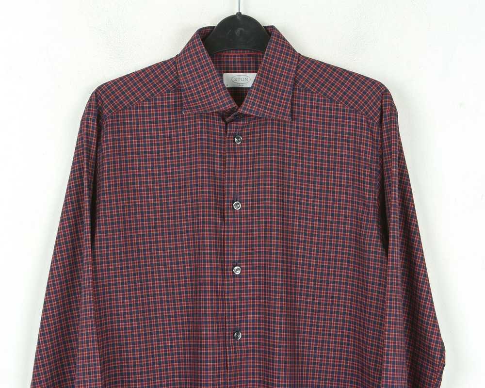 Eton 15 1/2" Size 39 Slim Fit Button Up Shirt Lon… - image 2